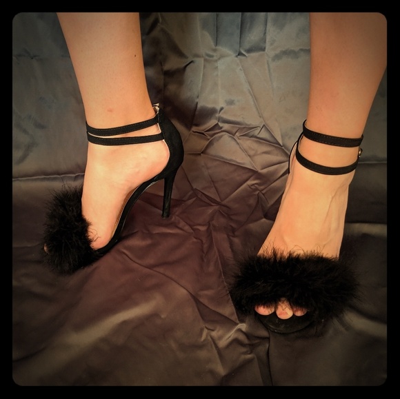 fluffy stilettos